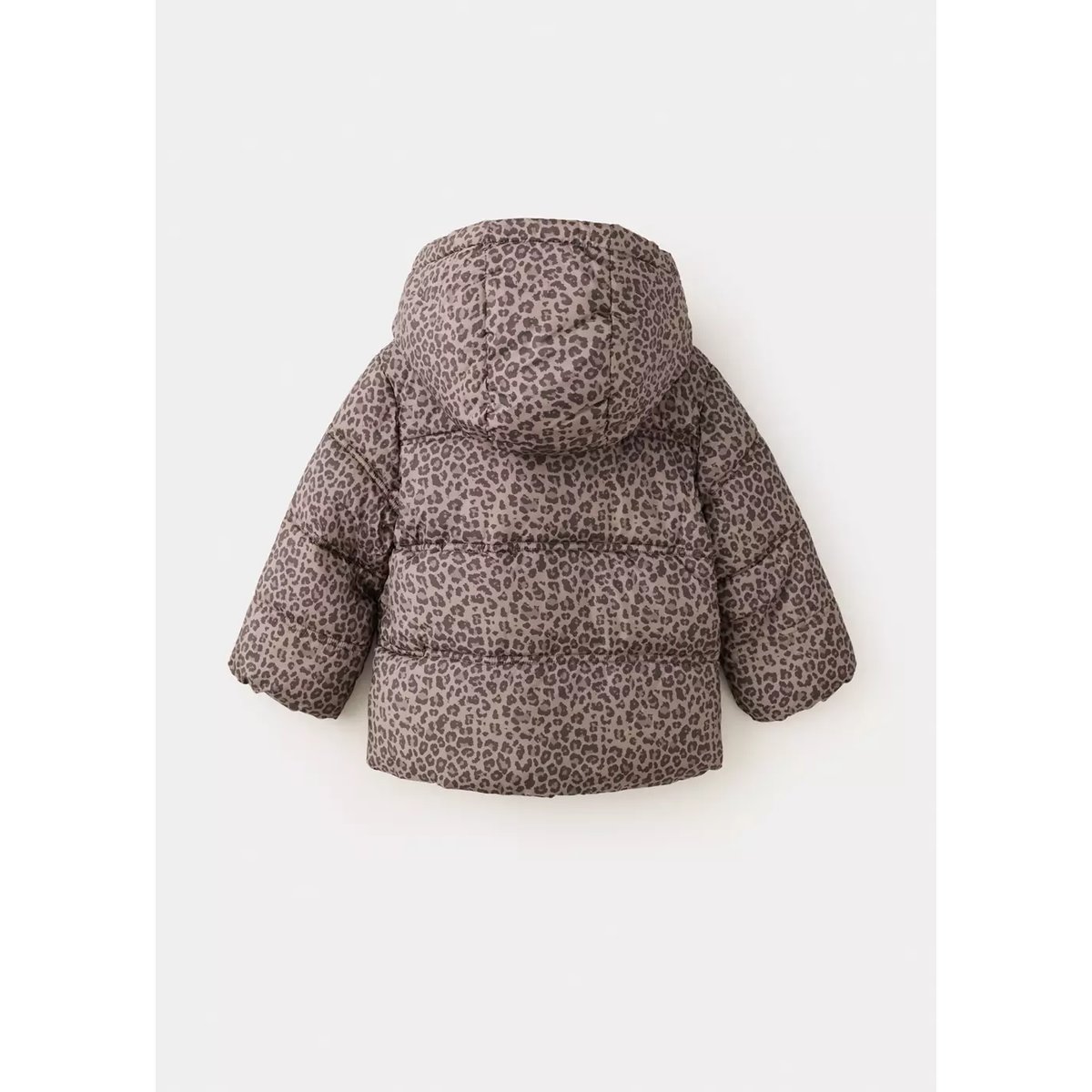 Anorak matelassé léopard marron, MANGO BABY