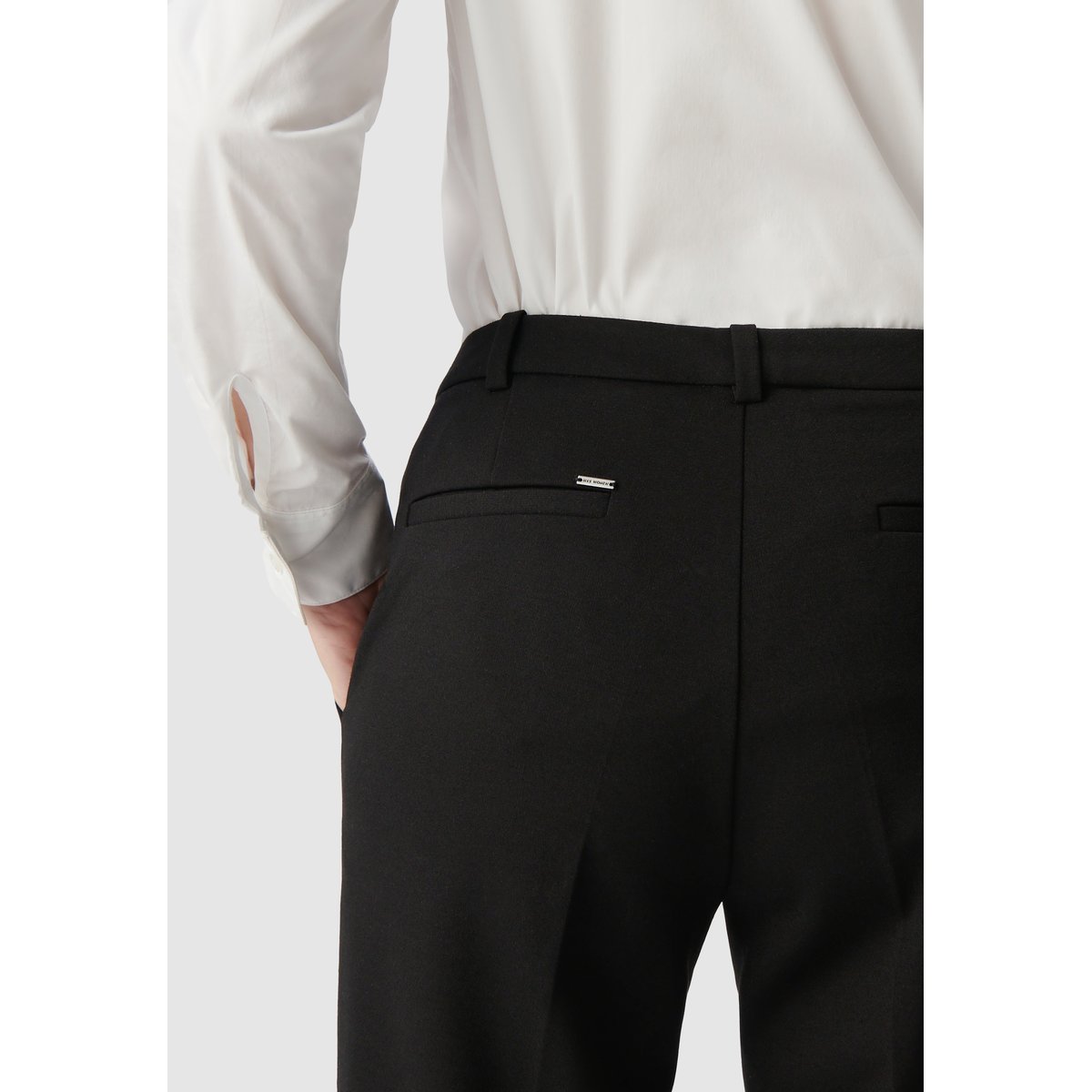 Pantalon de costume ajusté maille Milano BUSINESS COLLECTION noir, IKKS