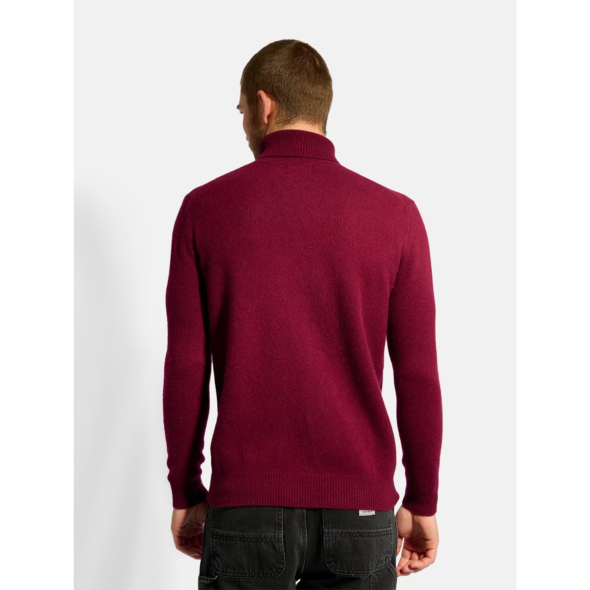Pull Col Roulé 4 Fils Bordeaux Sacha bordeaux, JUST CASHMERE