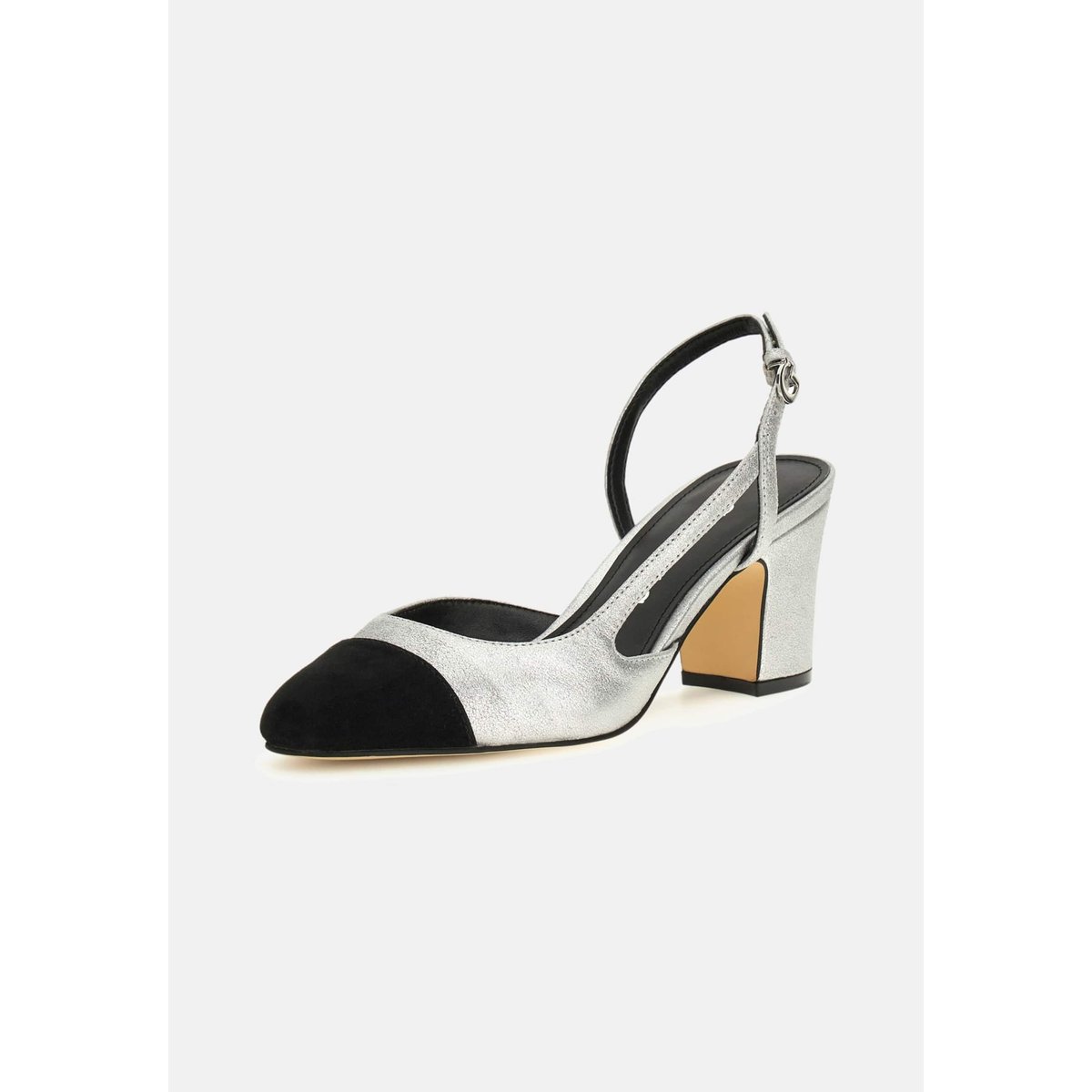 Slingbacks Loisa Cuir Mélangé argent, GUESS