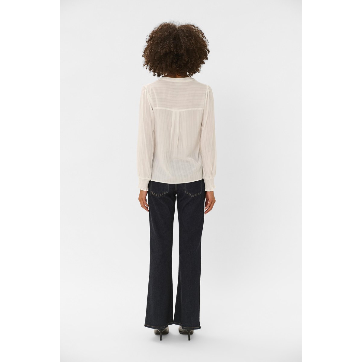 Blouse à manches longues blanc spring gardenia, CULTURE