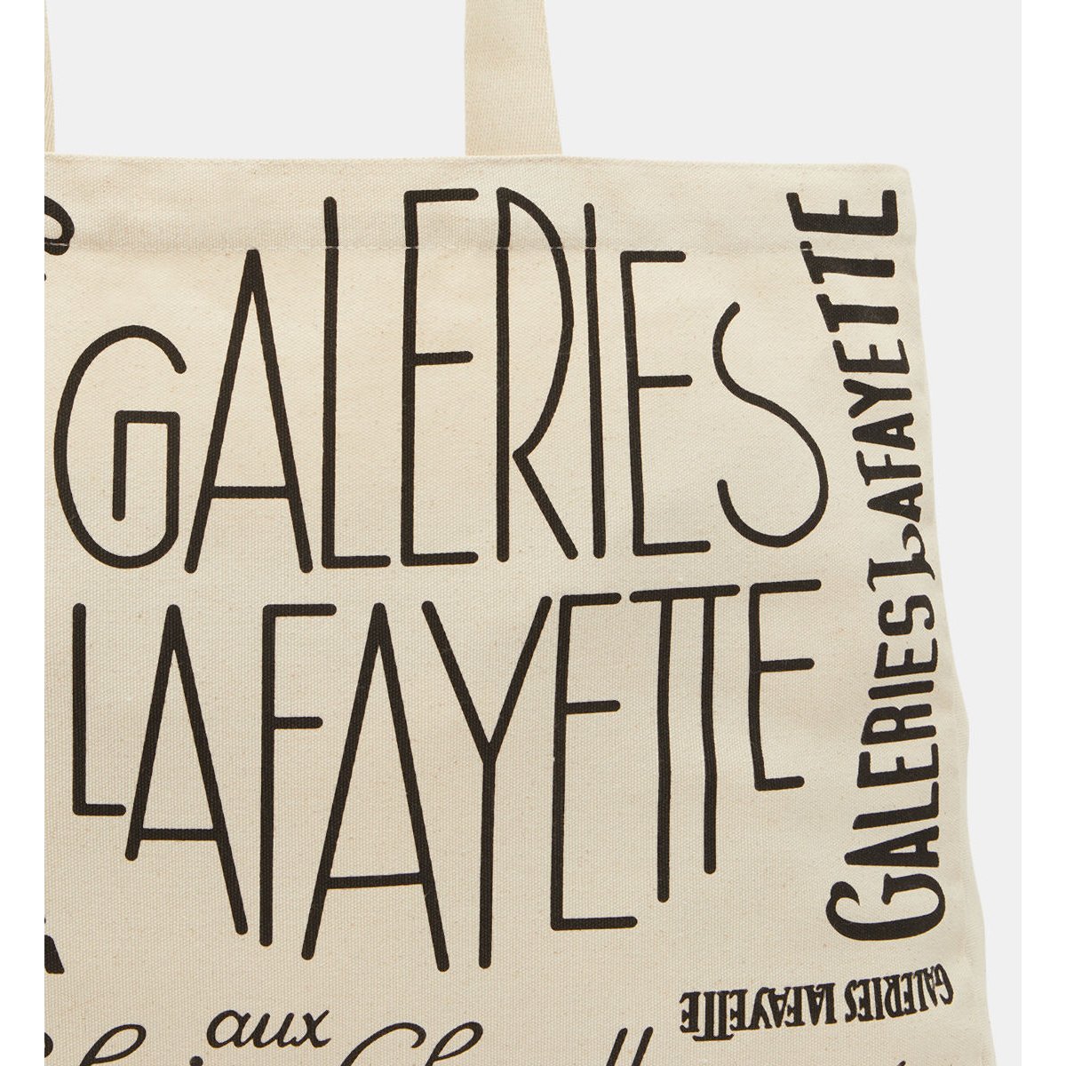 Sac cabas shopping signatures coton naturel écru, GALERIES LAFAYETTE