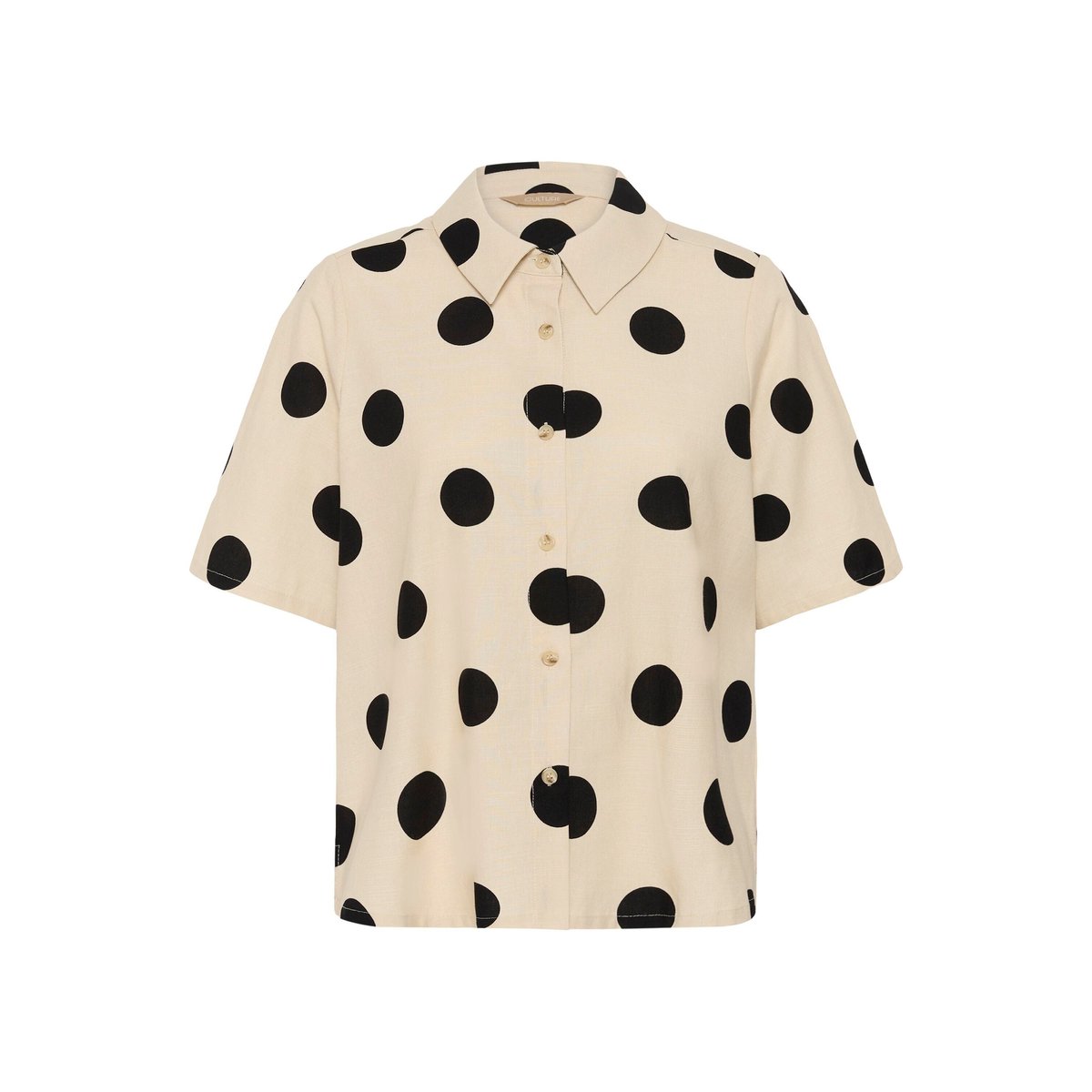 Chemise à manches courtes beige whitecap/black dot, CULTURE