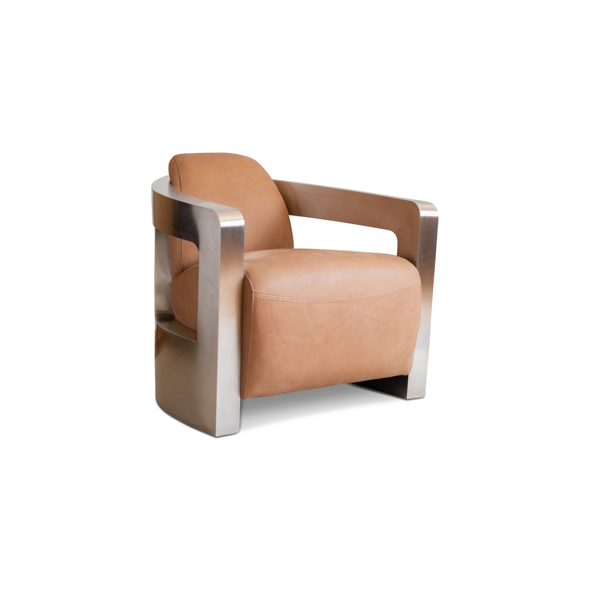 Fauteuil aviateur en cuir PANAVIA marron, PRODUIT INTERIEUR BRUT