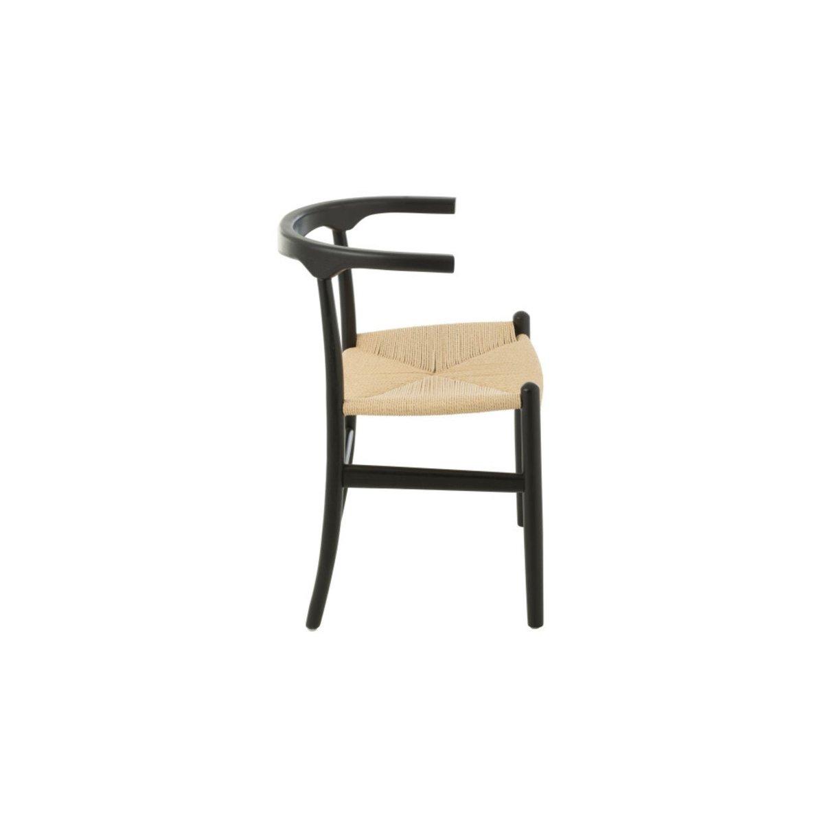 Chaises de salle à manger en corde et bois de hêtre - AYA noir, HELLIN, DEPUIS 1862