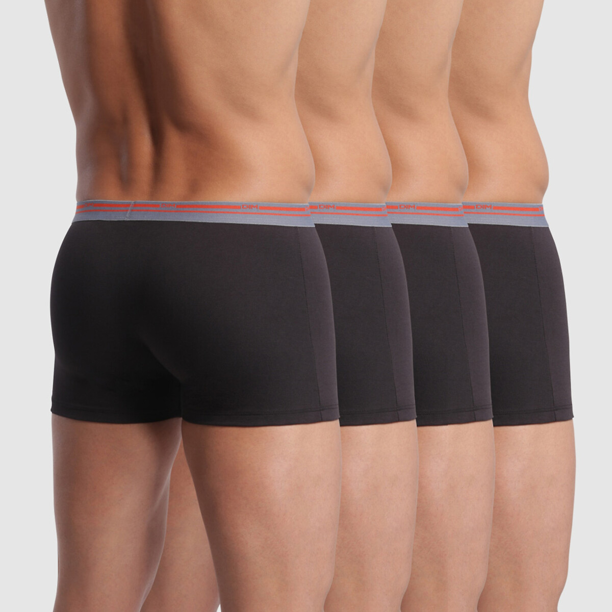 Set van 4 boxershorts Classic Colors zwart+zwart+zwart, DIM