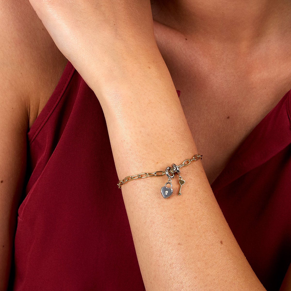 Bracelet DROPS stainless steel,yellow gold, MORELLATO