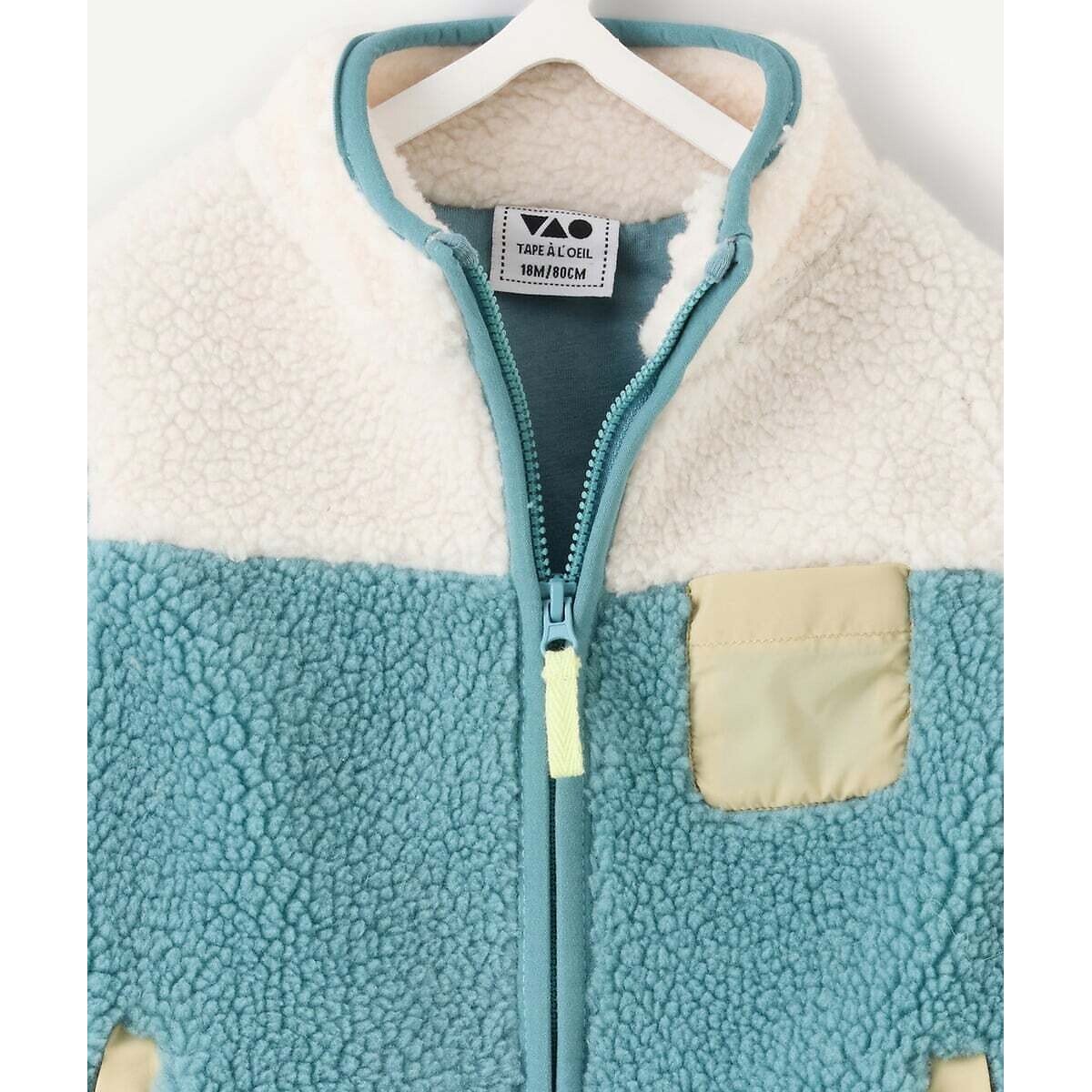Giacca senza maniche, in sherpa blu, TAPE A L'OEIL