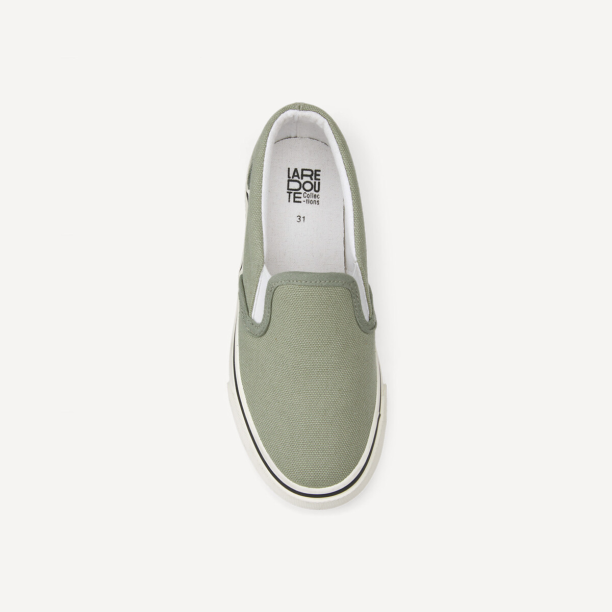 Scarpe da ginnastica da infilare in tela verde acqua, LA REDOUTE COLLECTIONS