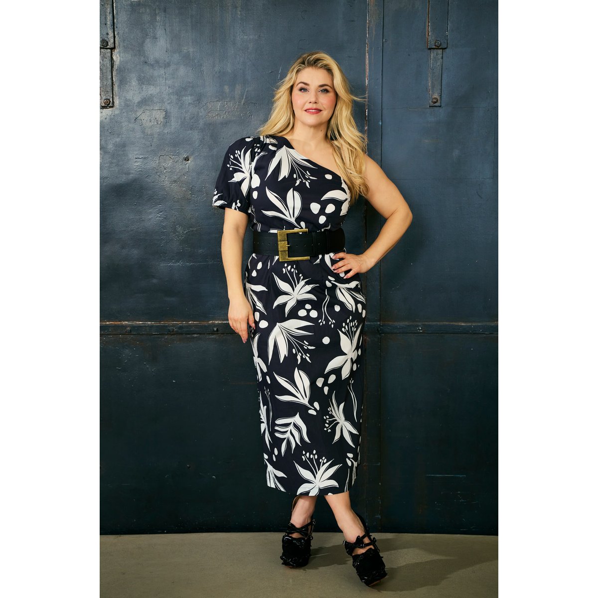 Robe maxi à fleurs noir, ULLA POPKEN
