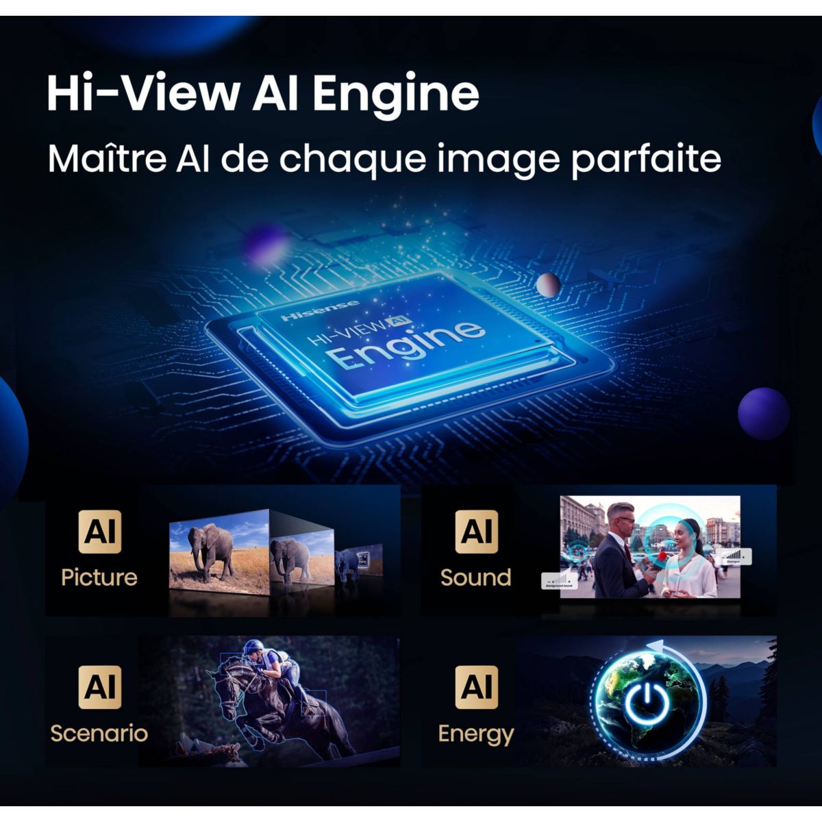 TV Mini LED 100U7Q (2025) 100" (254 cm) couleur unique, HISENSE