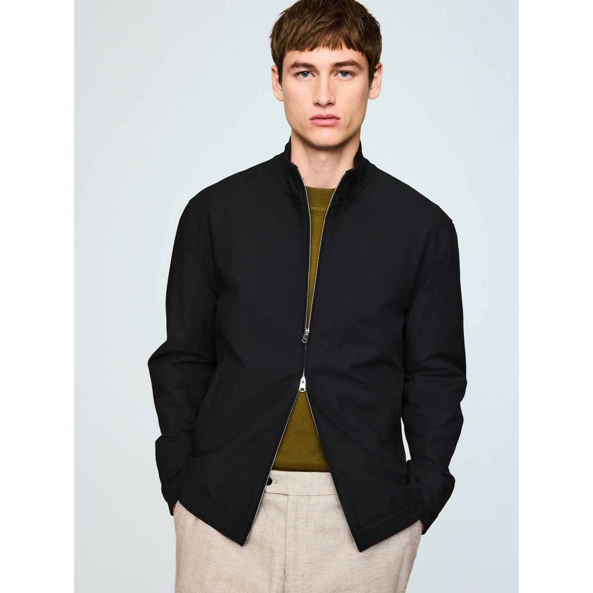 Veste motionflex à col montant noir, NEXT