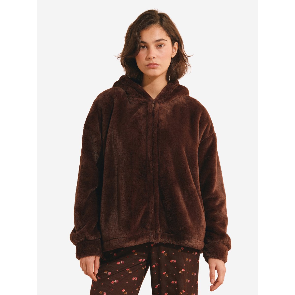 Veste avec capuche LALMA taupe, ETAM