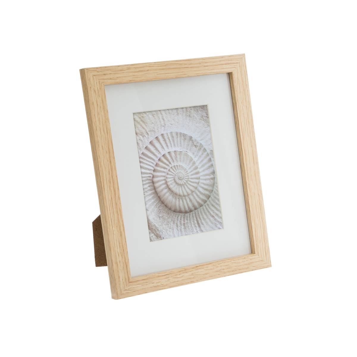 Lot de 5 cadres photos en bois DINA beige, ATMOSPHERA