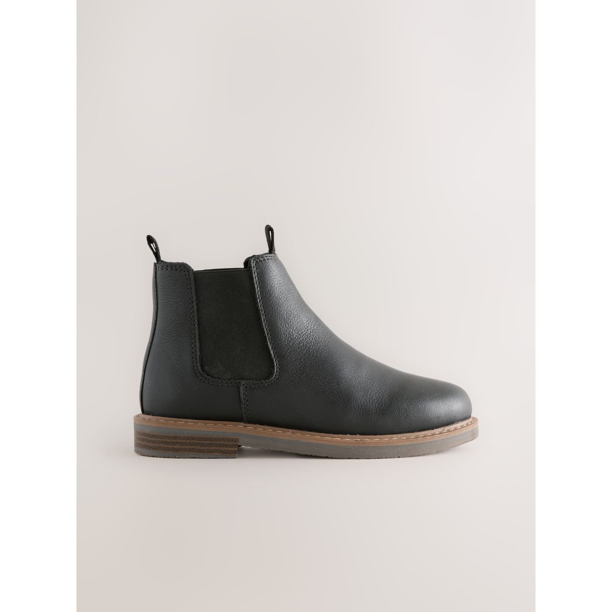 Bottes chelsea en cuir noir, NEXT