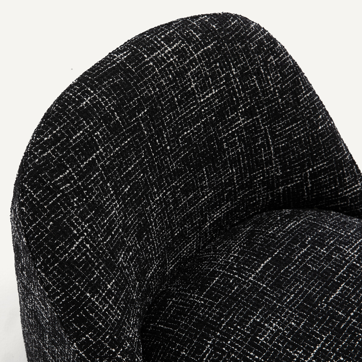 Fauteuil en tissu texturé chiné, AKENA noir chiné, AM.PM