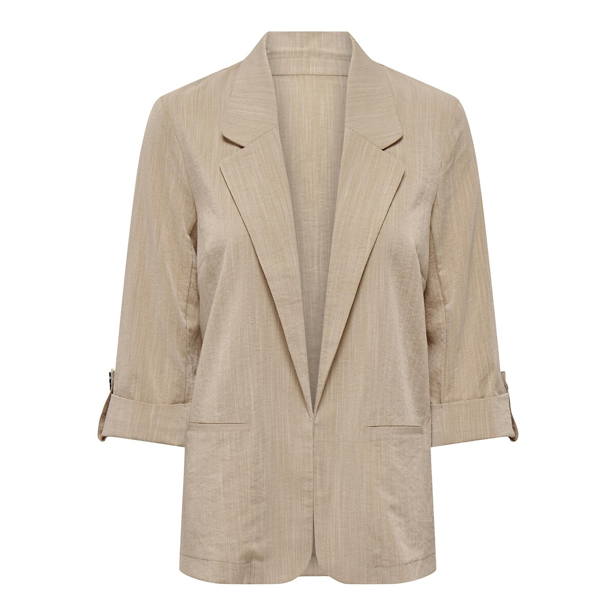 Blazer manches 3/4 beige clair, ONLY
