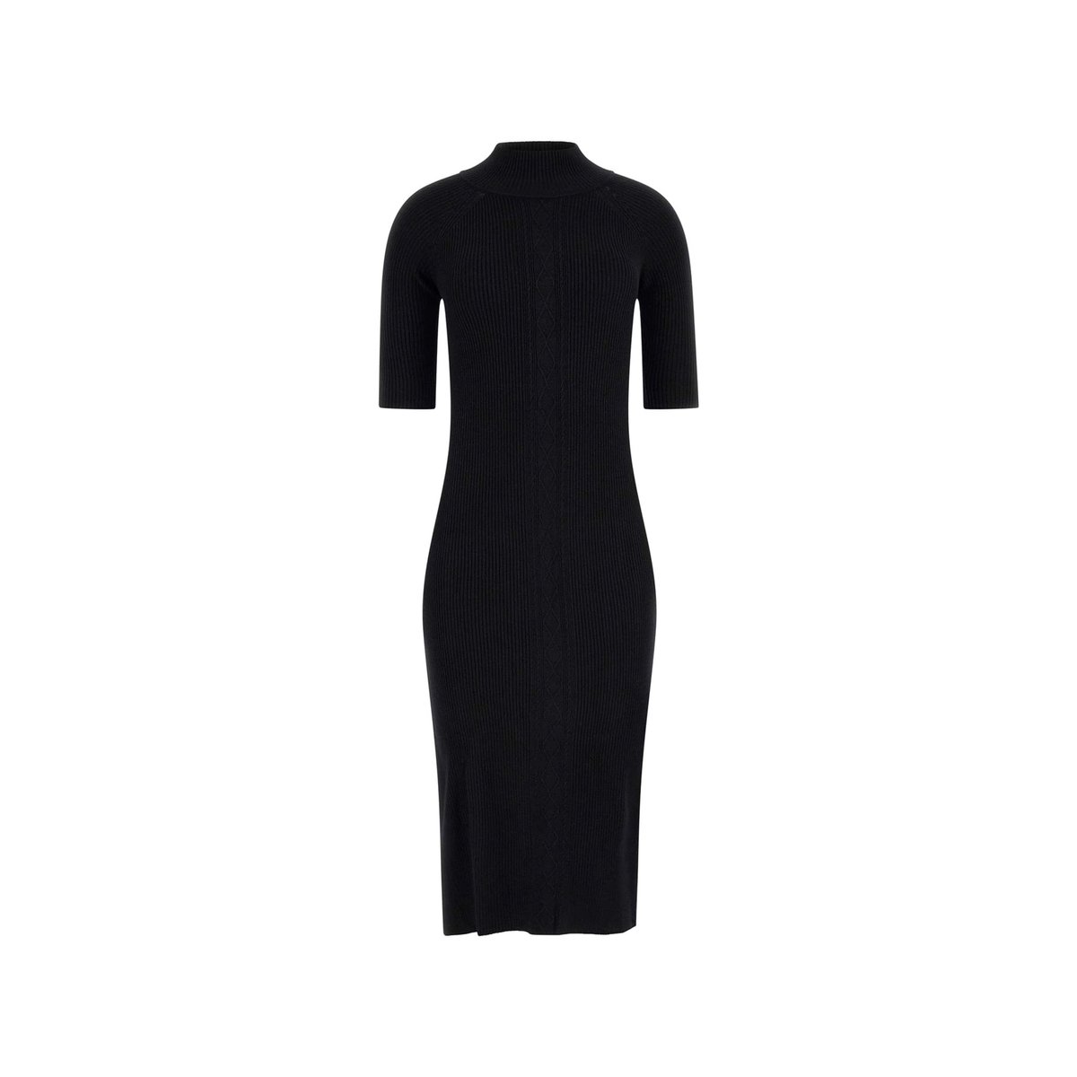 Robe-Pull Midi Fil textile noir, GUESS