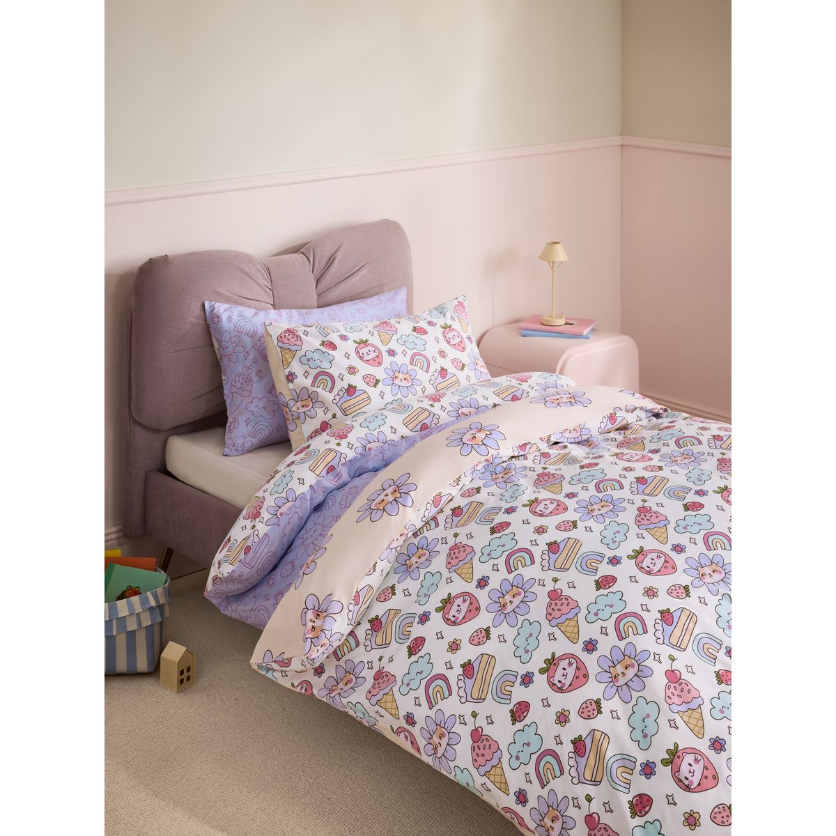 Housse de couette/taies d’oreiller, lot 2 personnage kawaii, NEXT
