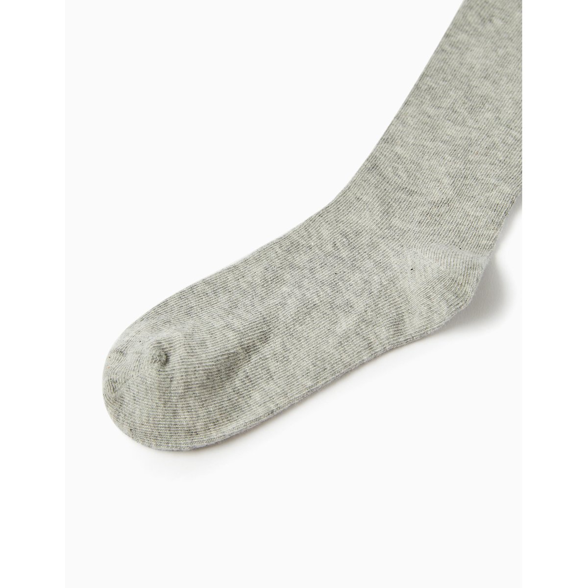 Collants Unis en Coton gris clair, ZIPPY