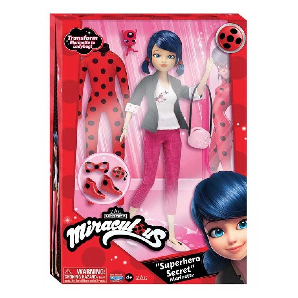 Miraculous Poupee Ladybug et ses Tenues rouge, BANDAI