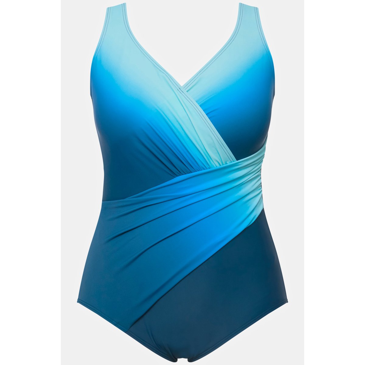 Maillot de bain décolleté en V et bonnets pétrol, ULLA POPKEN