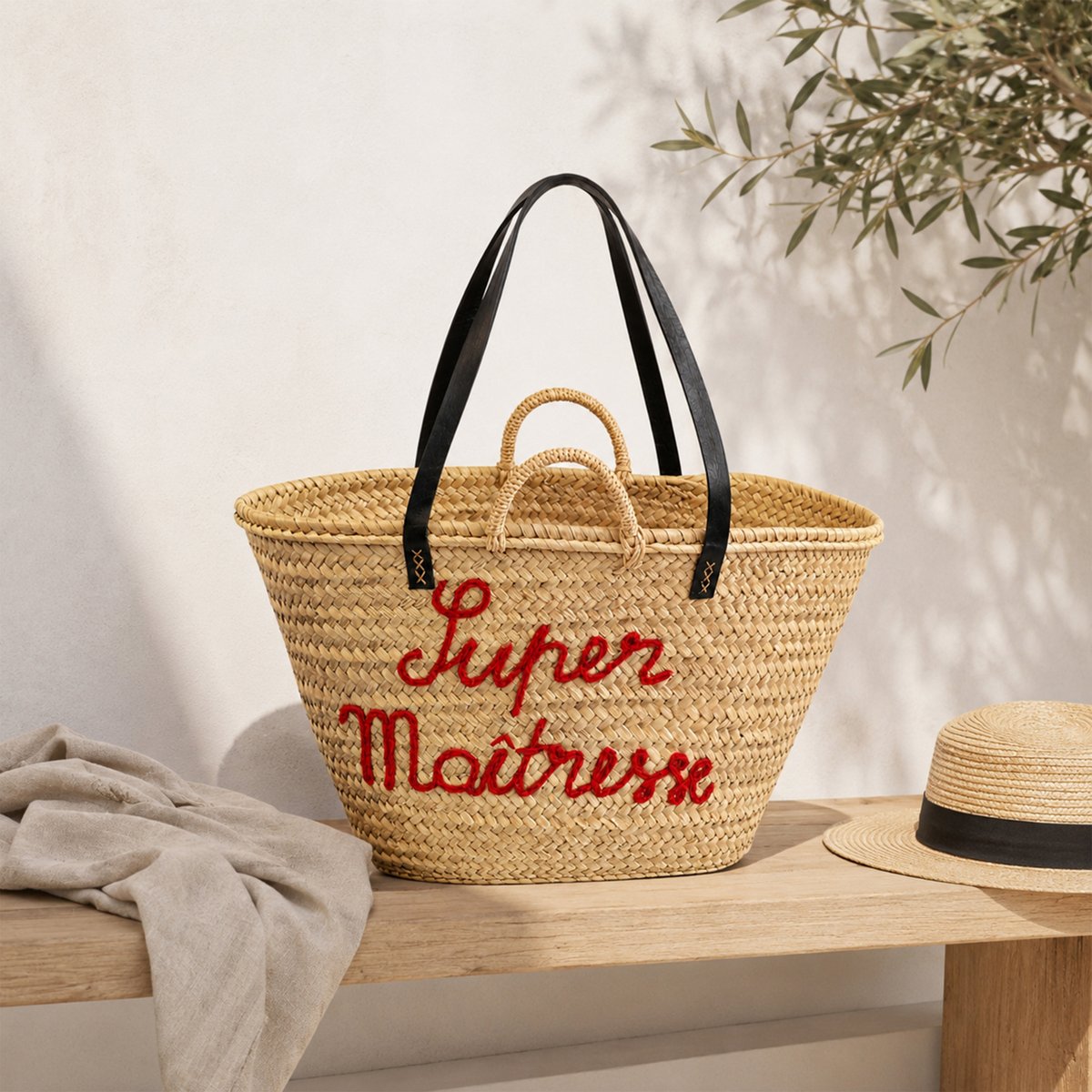 Panier SUPER MAITRESSE - LOJI rouge, HOME MAISON