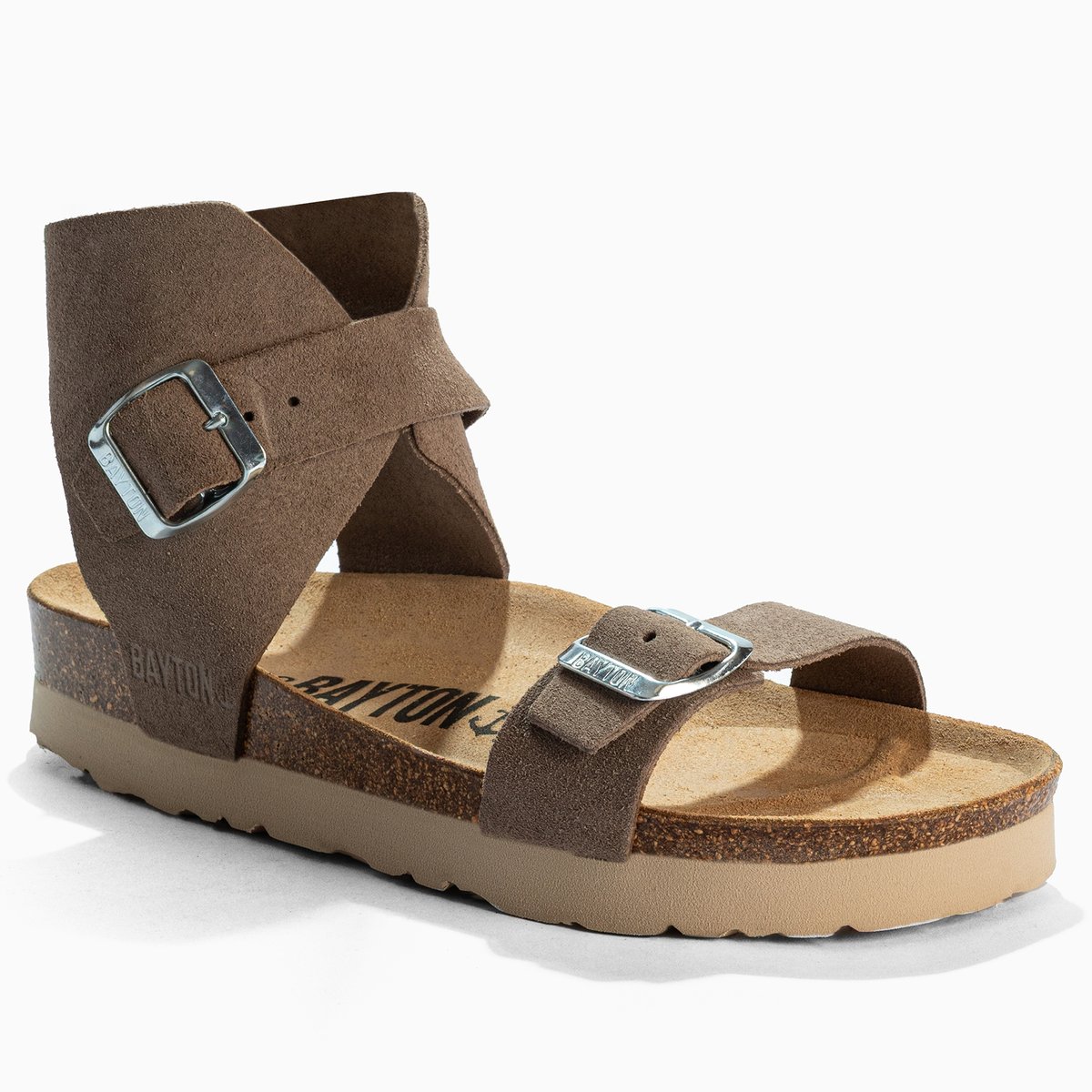 Sandales en cuir DUBBO taupe, BAYTON