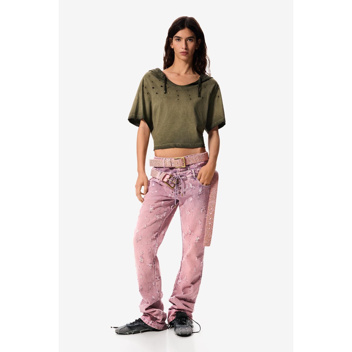 Jean Masha Popova rouge, DESIGUAL