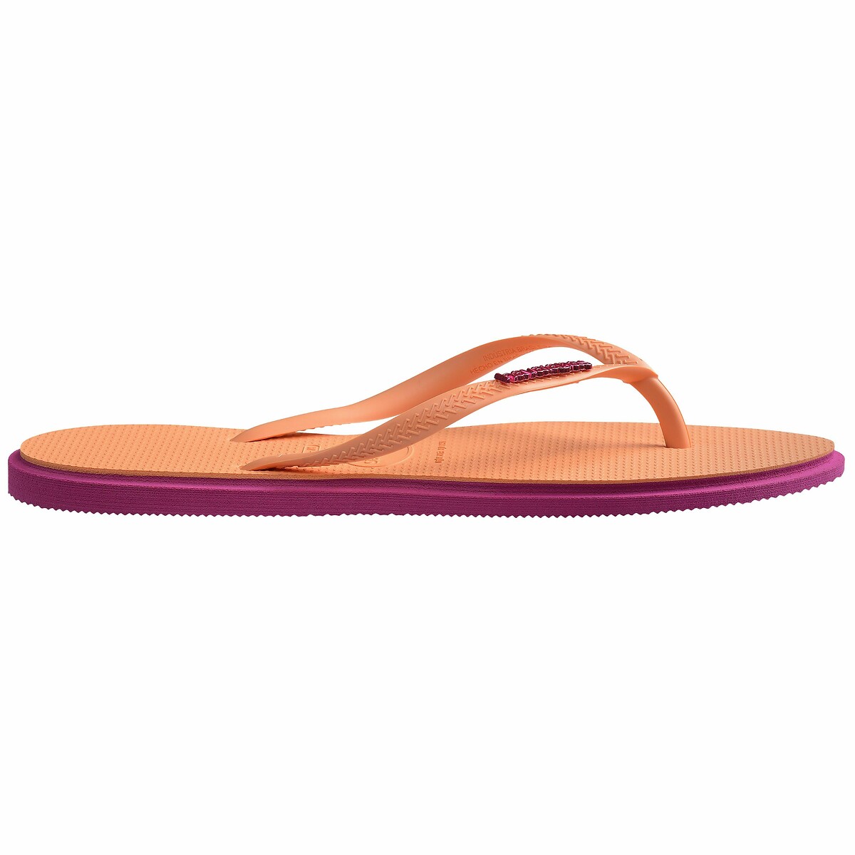 Slim Fit Flip Flops pink/ecru striped, HAVAIANAS