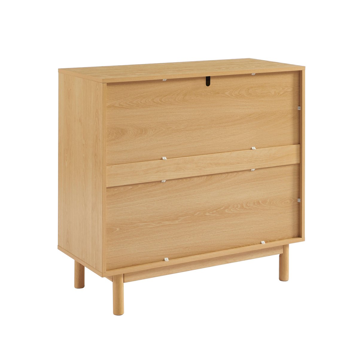 Commode 3 tiroirs THALIA beige et chêne, BAÏTA