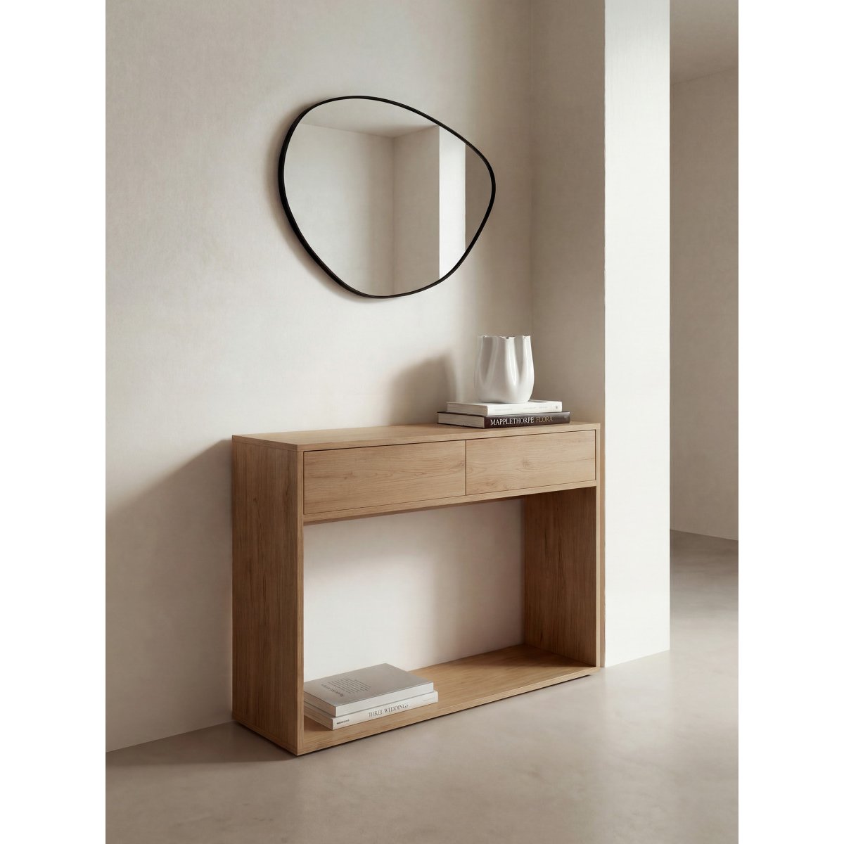 Console Mélamine - HEGAS beige clair, KENAY