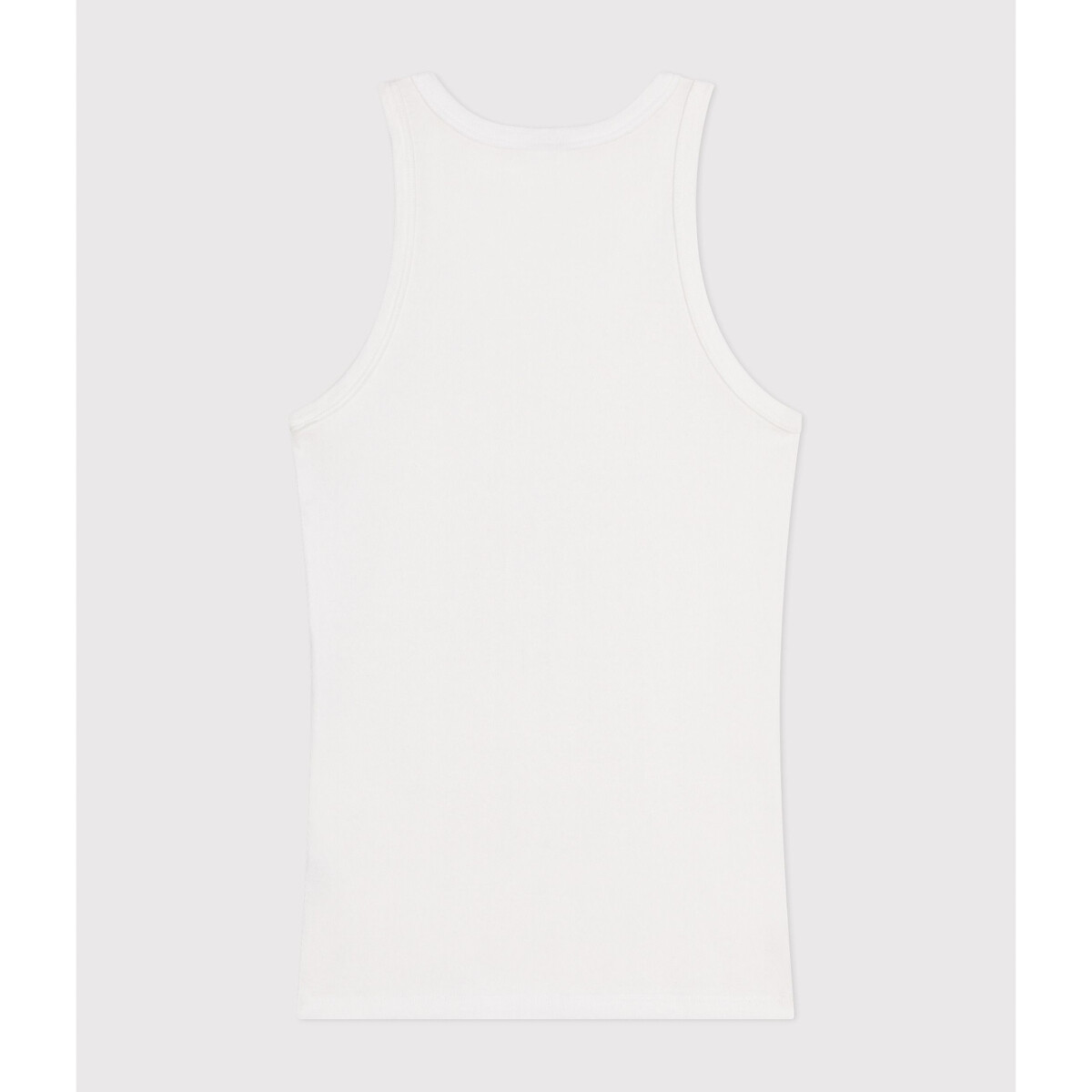 Débardeur col rond sans manches blanc, PETIT BATEAU