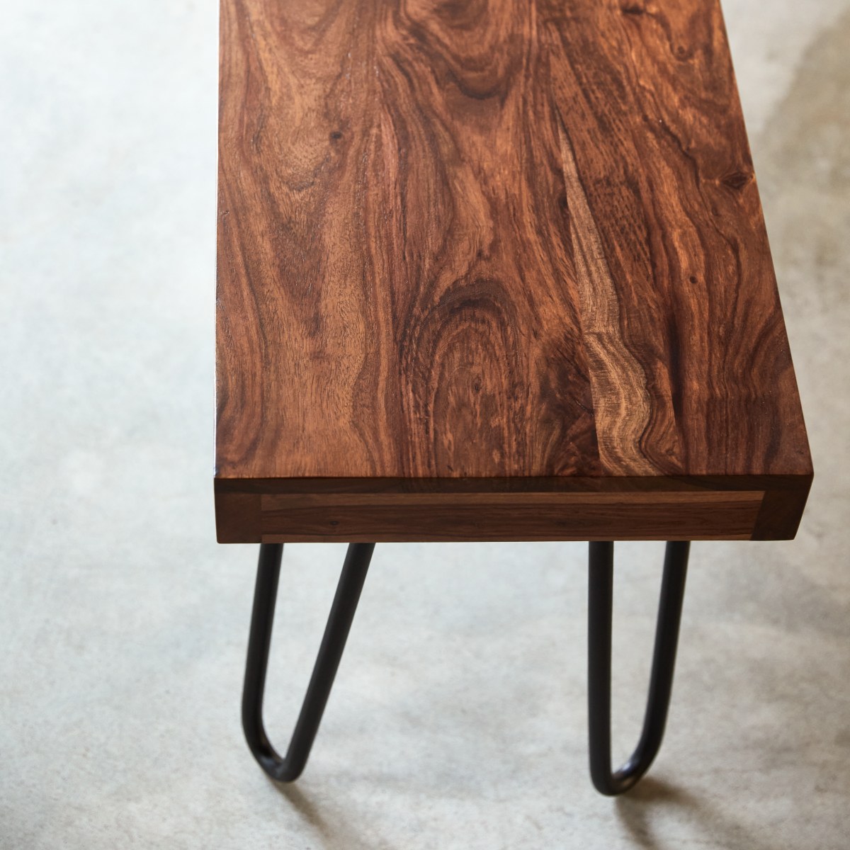 Banc en Palissandre massif, HELGA marron, TIKAMOON