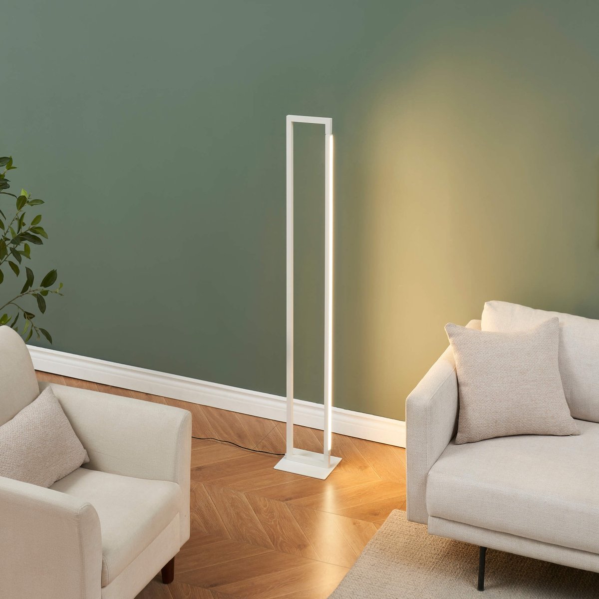 Lampadaire LED épuré en aluminium - LAKA blanc, KOSILUM
