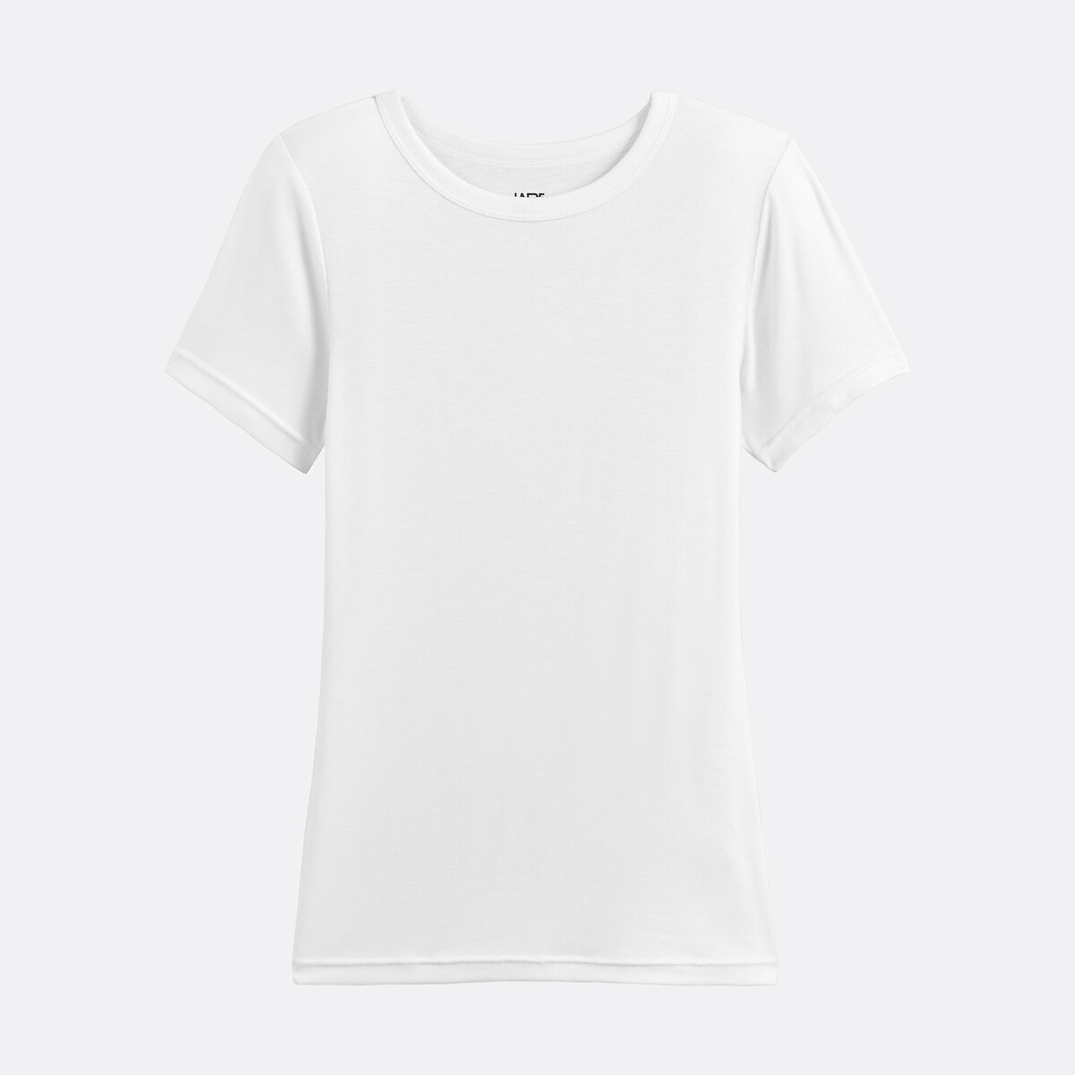 T-shirt met ronde hals en korte mouwen wit, LA REDOUTE COLLECTIONS