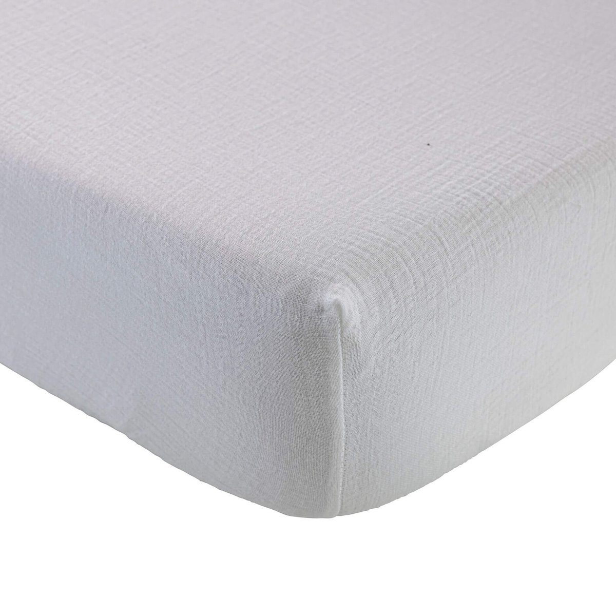 Drap housse gaze de coton NOA - NOA blanc, TERRE DE NUIT