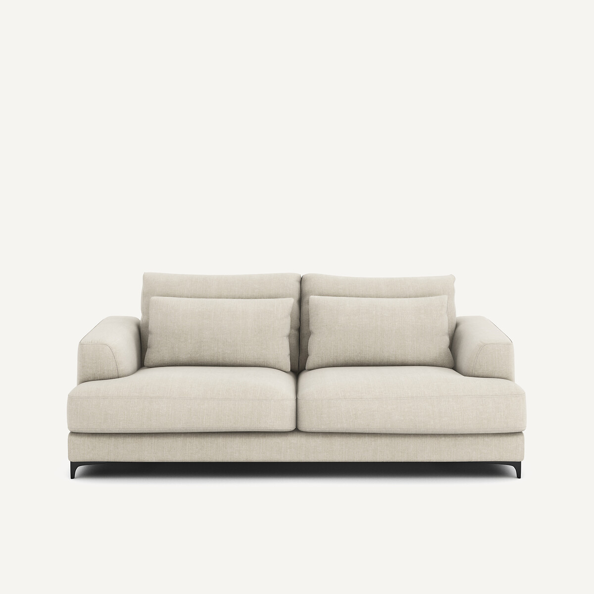 Canapé 3P convertible coton lin, Marsile beige, AM.PM