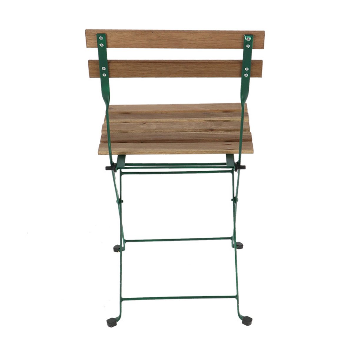 Chaise bistrot bois et métal vert couleur unique, ESSCHERT DESIGN
