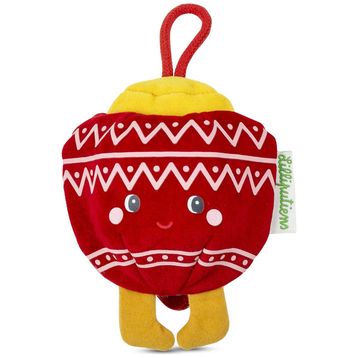 Lutin de Noël à suspendre rouge, jaune, blanc, LILLIPUTIENS