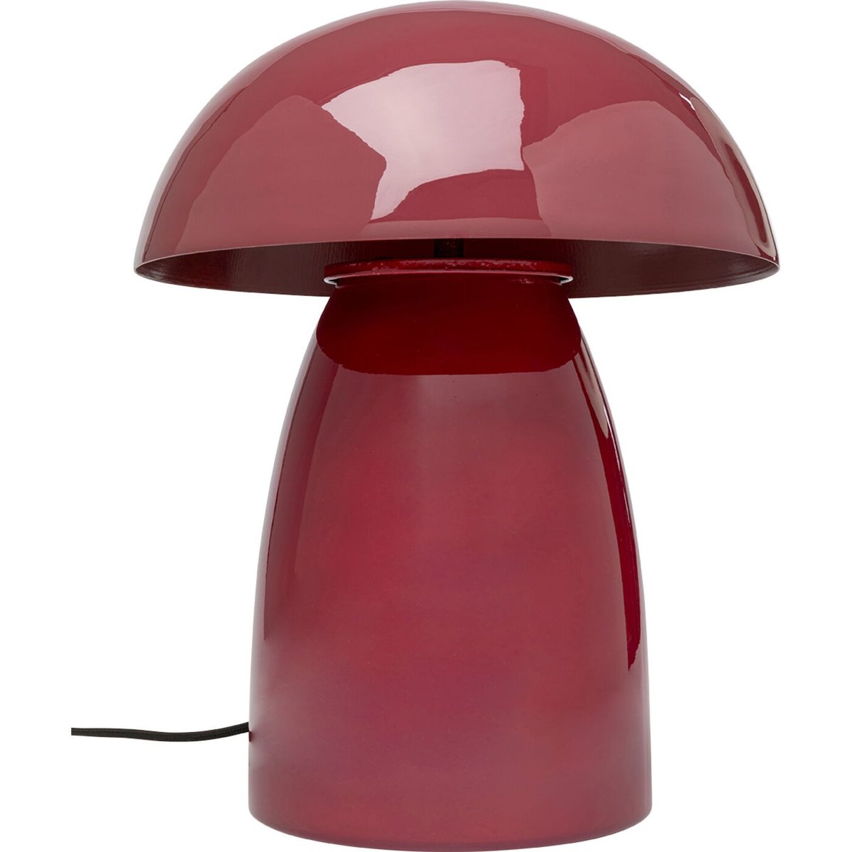 Lampe en verre et acier, FUNGO framboise, KARE DESIGN
