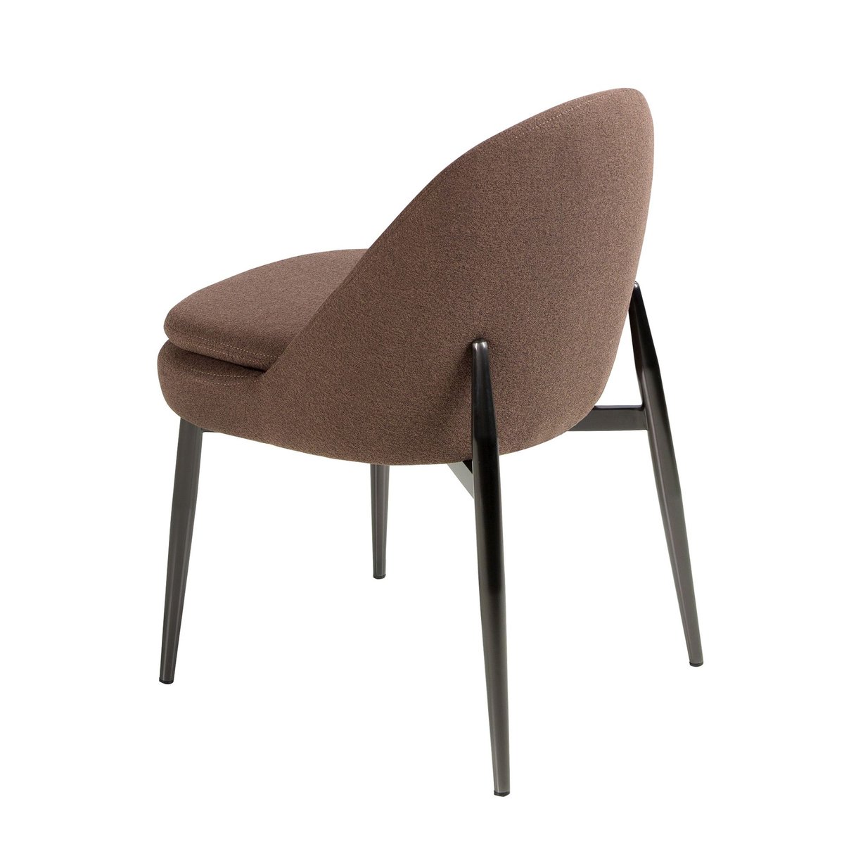 Chaise en tissu marron foncé | noir, ANGEL CERDA
