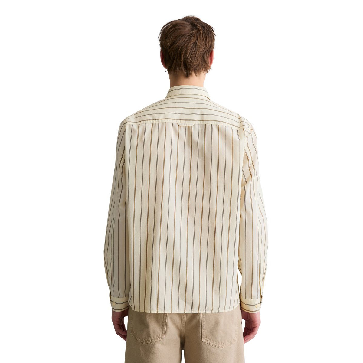 Chemise regular en popeline de coton bio blanc naturel, MARC O’POLO DENIM