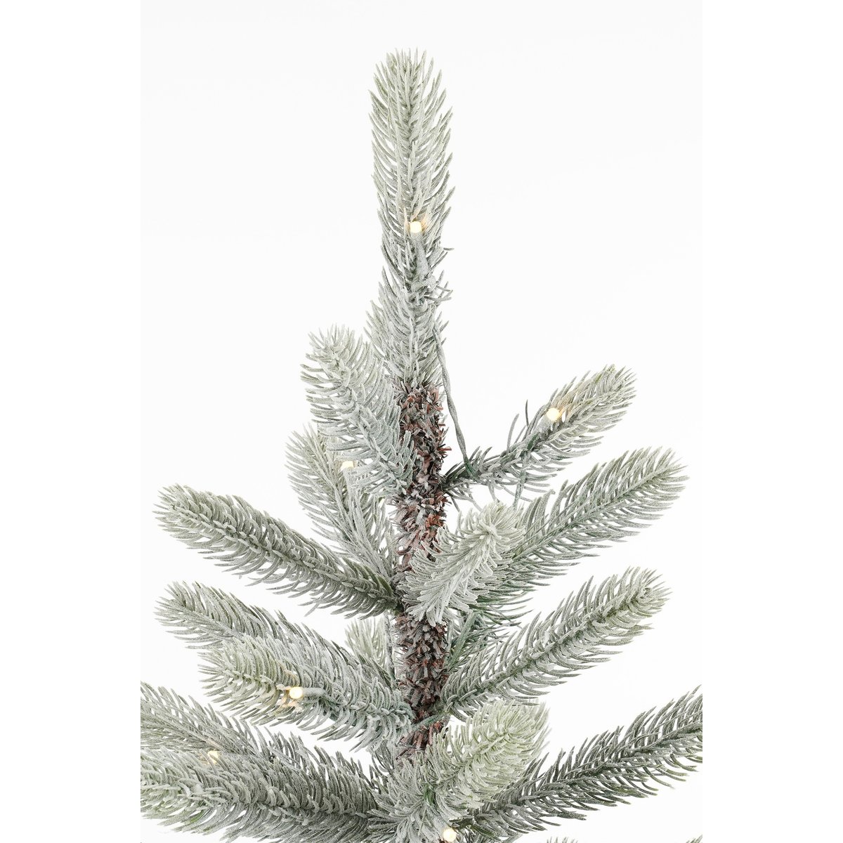 Sapin de Noël artificiel enneigé avec LED H120 cm NAGOYA blanc chaud, BLACK BOX TREES
