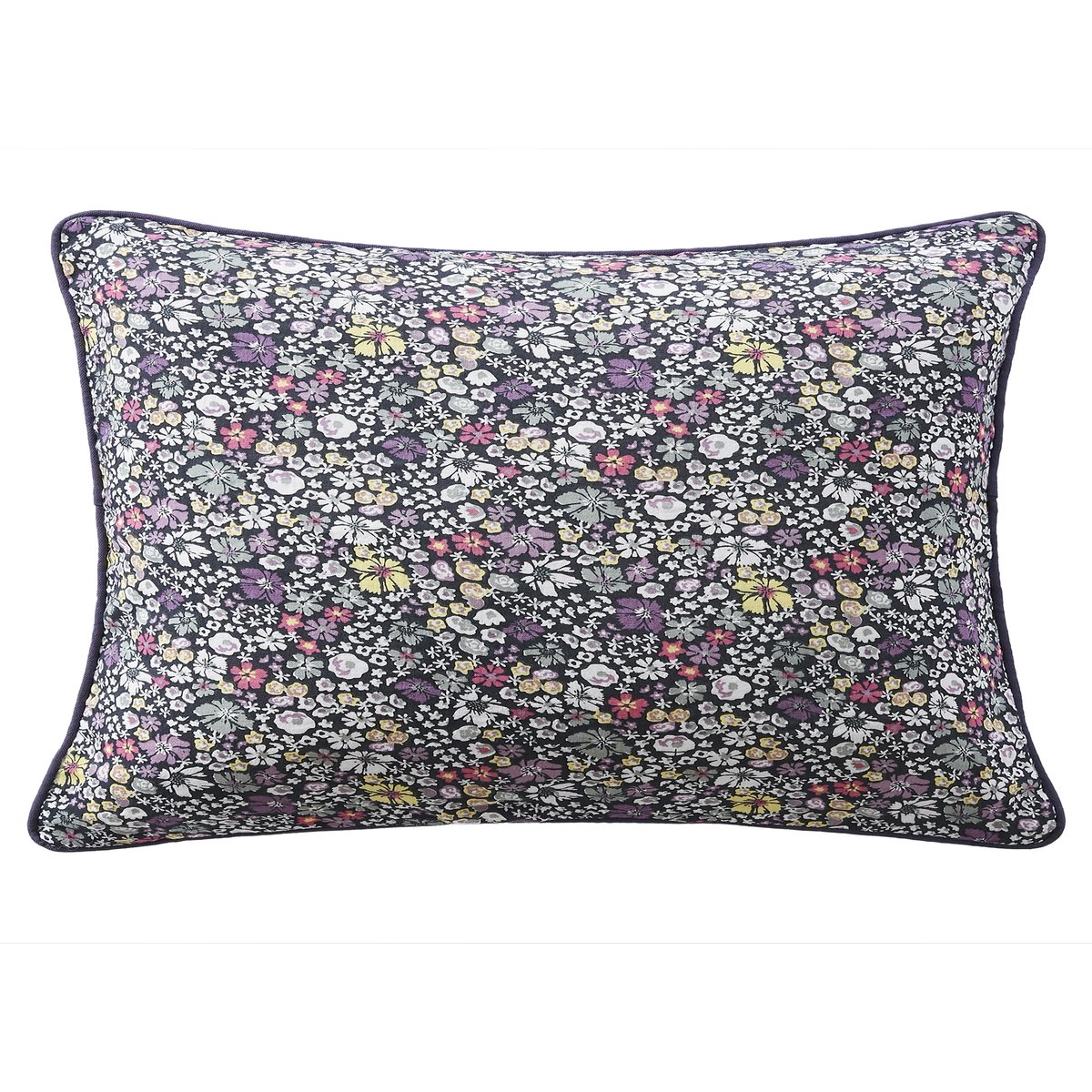 Coussin avec passepoil 40x60 cm Gaze de Coton Melia violet, EDEN