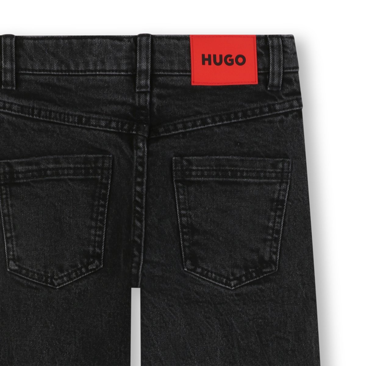 Pantalon en denim denim black lave, HUGO KIDSWEAR