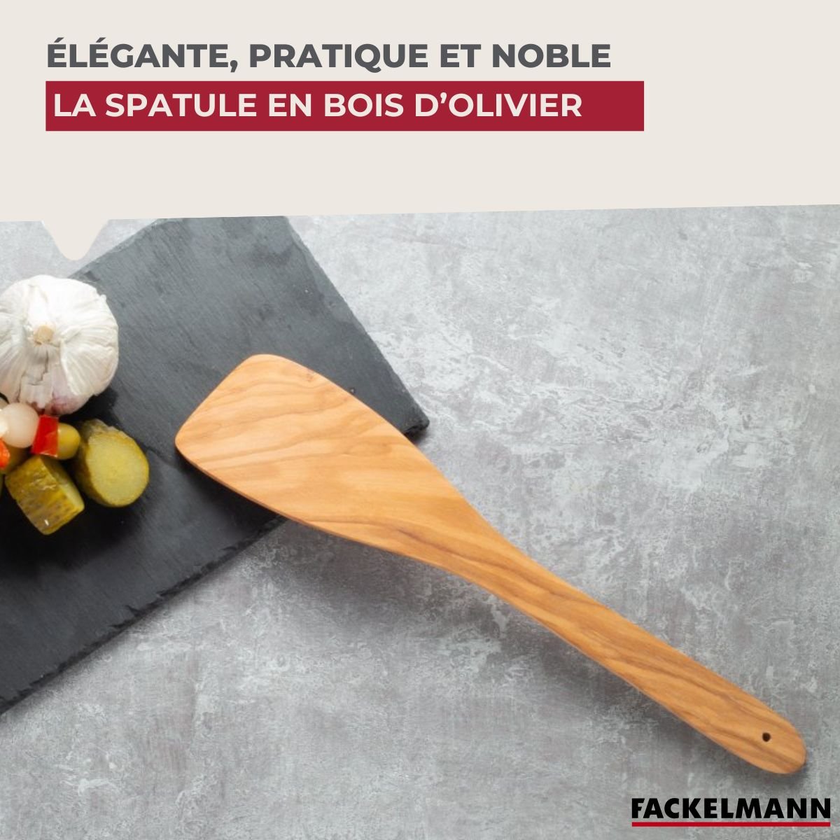 Ensemble de 2 Spatules de cuisine ÉDITION BOIS D'OLIVIER bois brun, FACKELMANN