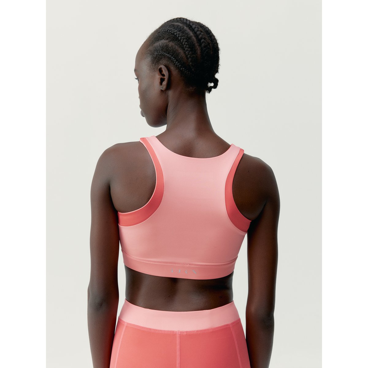 Brassière de sport femme Xenia Réversible Maintien élevé effet gainant corail fraise, BORN