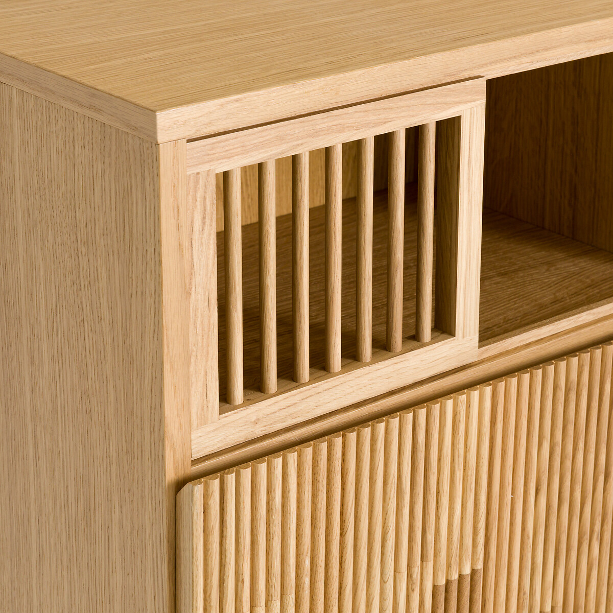 Armadio a 3 ante, rovere e impiallacciato, BILBAO naturale , LA REDOUTE INTERIEURS