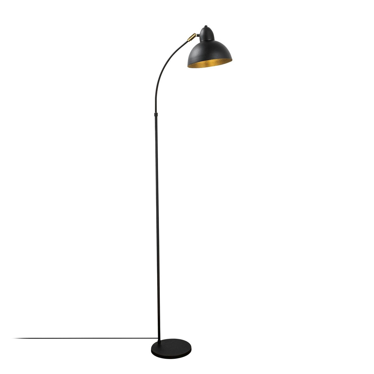 Lampadaire vintage en métal SILE noir, PIER IMPORT